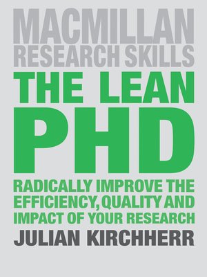 cover image of The Lean PhD
